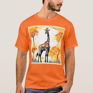 T-shirt Giraffe Savannah Art