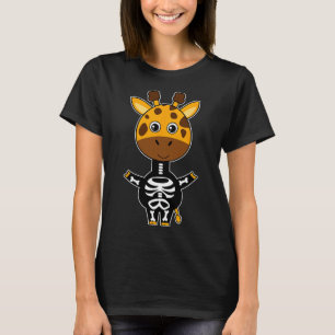 T-shirt Giraffe Squelette Xray Costume mignon Halloween fa