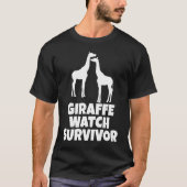 T-shirt Giraffe Watch Survivor Cute Giraffe (Devant)