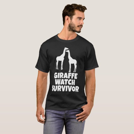 T-shirt Giraffe Watch Survivor Cute Giraffe (Devant entier)