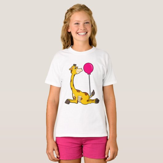 T-shirt Giraffe with Balloon (Devant entier)