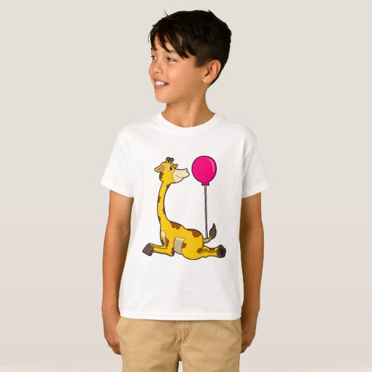 T-shirt Giraffe with Balloon (Devant entier)