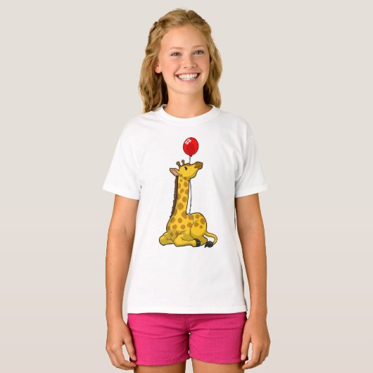 T-shirt Giraffe with Balloon (Devant entier)