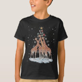 T-shirt Giraffes Arbre de Noël Giraffe Arbre de Noël Joyeu (Devant)