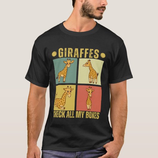 T-shirt Giraffes Check All My Boxes  Giraffes (Devant)