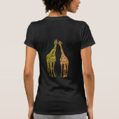 T-shirt Giraffes Couple Design moderne doré (Dos)