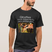 T-shirt Giraffes Distances Sociales À Six Pieds De Défaut (Devant)