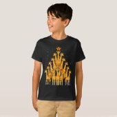 T-shirt Giraffes Forming Christmas Tree Lights Star Safari (Devant entier)