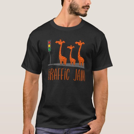 T-shirt Giraffic Jam   Cute Giraffes Traffic Safari   Pun (Devant)