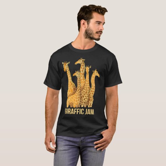 T-shirt Giraffic Jam Funny Giraffe Trafic Pun classique T- (Devant entier)