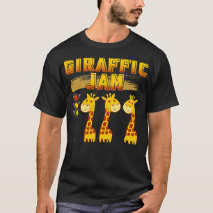 T-shirt Giraffic Jam Giraffe Art Lovely Funny Zoo Animal