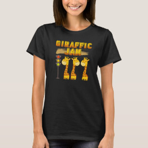T-shirt Giraffic Jam Giraffe Loin drôle Zoo animal