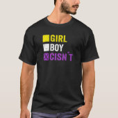 T-shirt Girl Boy Cis´t Non Binary Gender Checlist (Devant)