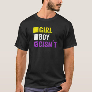 T-shirt Girl Boy Cis´t Non Binary Gender Checlist