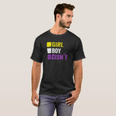 T-shirt Girl Boy Cis´t Non Binary Gender Checlist (Devant entier)