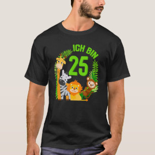 T-shirt Girl Boy I Bin 25 Ans 25e Anniversaire Jungle