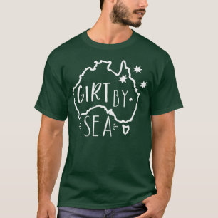 T-shirt Girl by Sea Superbe design australien avec Aussie 
