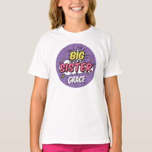 T-shirt Girl Comic Book Superhero Baby shower Big Sister