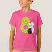 T-shirt Girl Neon Bowling Birthday Shirt (Devant)