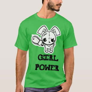 T-shirt Girl Power Cute toon Voo Bunny