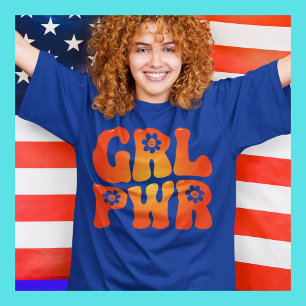 T-shirt Girl Power Retro GRL PWR