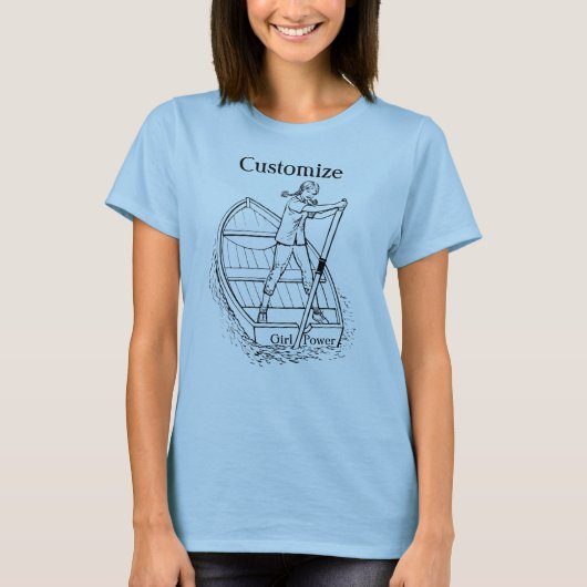 T-shirt Girl Power Sculling Boat Thunder_Cove (Devant)