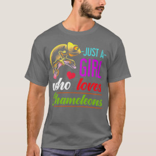 T-shirt Girl Rainforest Animal Zoo Chameleon