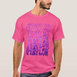 T-shirt Girl Retro Taylor Prénom Personnalisé Super 8