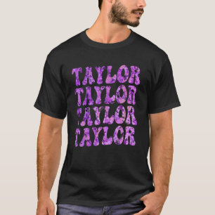 T-shirt Girl Retro TAYLOR Prénom Personnalisé Super D