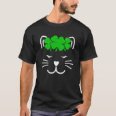 T-shirt Girl St Patricks Cute St Patricks Day Cat St Patri (Devant)