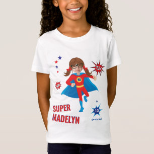 T-Shirt Girl Superhero 💥 Vibrant Photo d'anniversaire