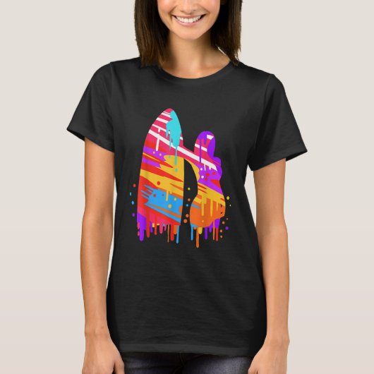 T-shirt Girl Surfing Surf Cadeau (Devant)