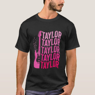 T-shirt Girl Taylor Prénom Super rose enfants femmes homme
