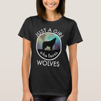 T-shirt Girl Who Loves Wolves 3