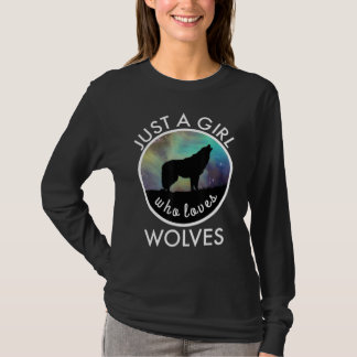 T-shirt Girl Who Loves Wolves 3