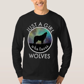 T-shirt Girl Who Loves Wolves 3