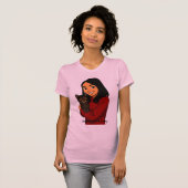 T-shirt Girl with Cat (Devant entier)