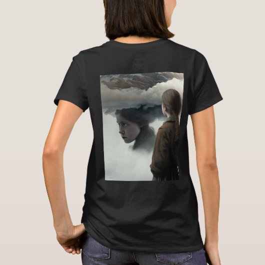 T-shirt Girl with clouds (Dos)