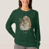 T-shirt Girl with Deer Christmas (Devant)