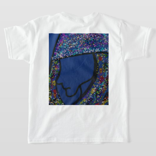 T-shirt Girl with Spotted Glitter Print Hair (Couchage Retour)