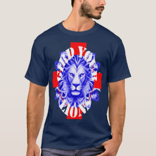 T-shirt Girl Your Lions England Coach Fun Idiom Texte Blan