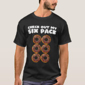 T-shirt Girls 6 Pack Chocolate Donut Abs Apparel Gym (Devant)