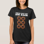 T-shirt Girls 6 Pack Chocolate Donut Abs Apparel Gym (Devant)