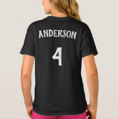 T-shirt Girls Blue Basketball Team, Nom et numéro du joueu (Dos)