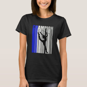 T-shirt Girls Blue Rhythmic Gymnastique Anniversaire T