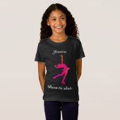 T-shirt Girls Born to Skate Figure Patinage (Devant entier)
