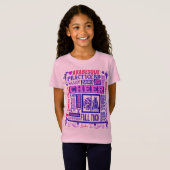 T-shirt Girls Cheerleading Purple Typography (Devant entier)