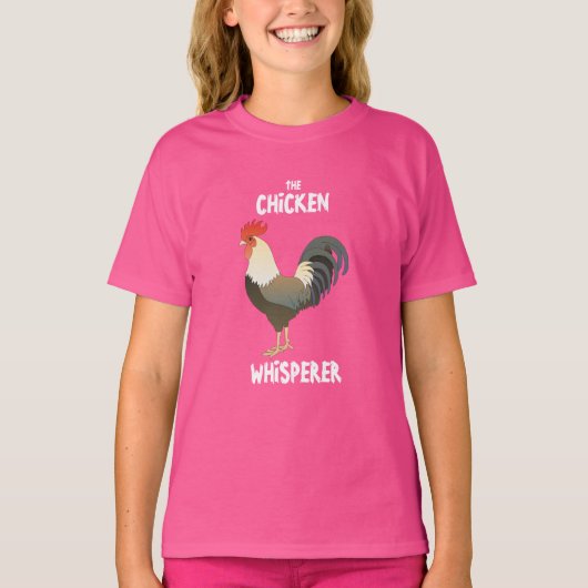 T-shirt Girl's Chicken Whisperer (Devant)