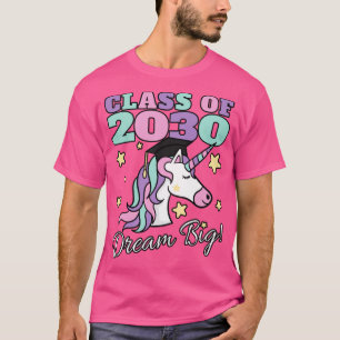 T-shirt Girls Class of 2030 Grow With Me Magical Unicorn