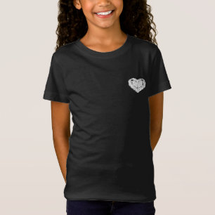 T-Shirt Girls design de style coeur